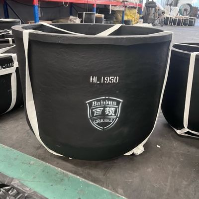 Oval Shape Graphite Clay Crucible for Elongated Rectangular Furnace Chamber Design