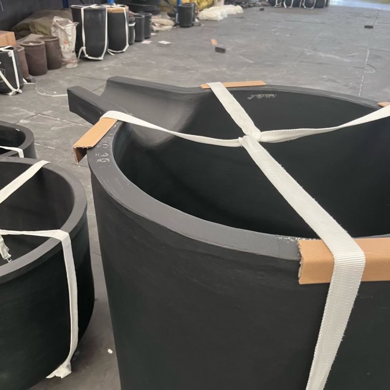 Conical Bottom SiC Graphite Crucible for Bottom Pouring and Clean Metal Transfer