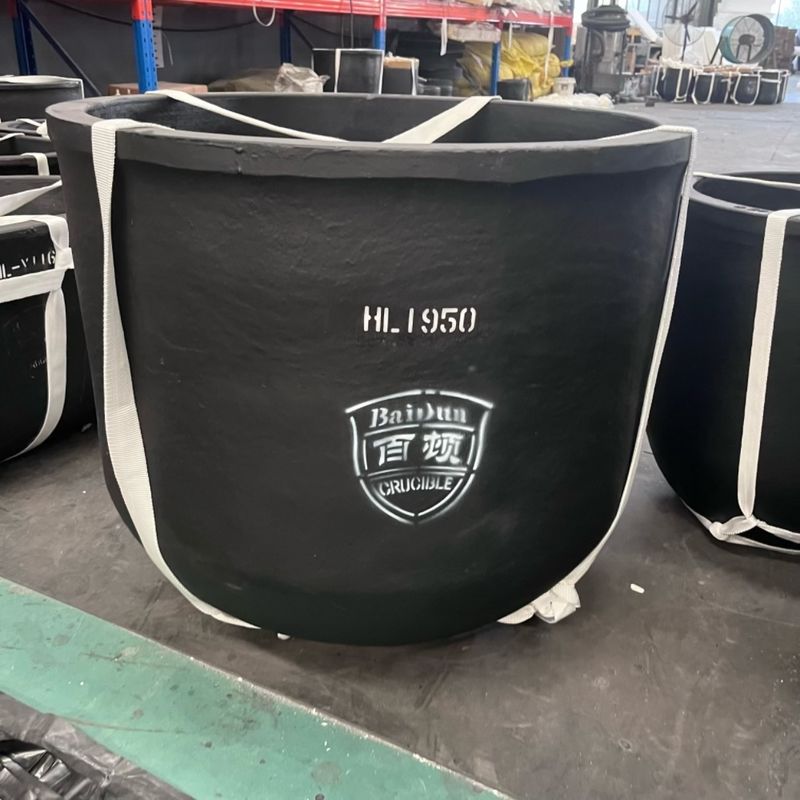 Oval Shape Graphite Clay Crucible for Elongated Rectangular Furnace Chamber Design