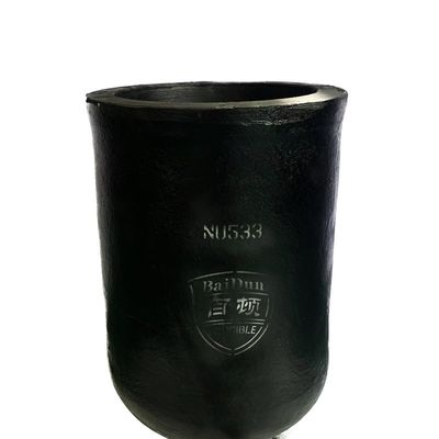 Carborundum Graphite Induction Furnace Crucible Cylindrical Straight Barrel Crucible