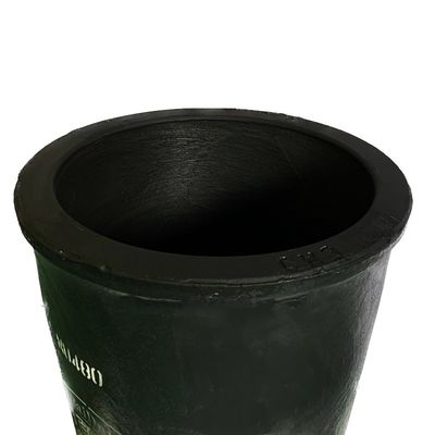 Straight Cylindrical Carborundum Graphite Crucible Fast Thermal Conductivity