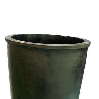 Cylindrical Induction Furnace Crucible Silicon Carbide Graphite Metal Melting Vessel