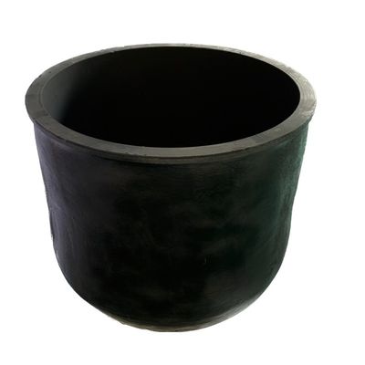 Metal Melting Silicon Carbide Graphite Crucible Round Low Slag Adherence
