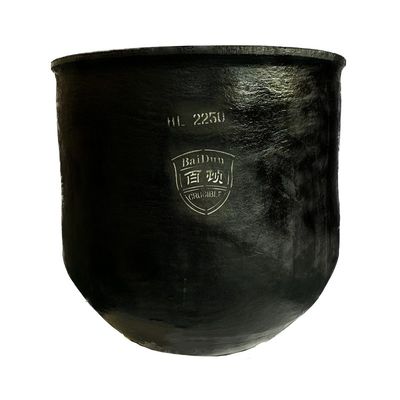 Metal Melting Silicon Carbide Graphite Crucible Round Low Slag Adherence
