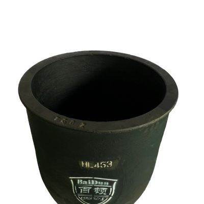 Round Black Metal Melting Crucible Graphite Silicon Carbide Conventional Circular Type