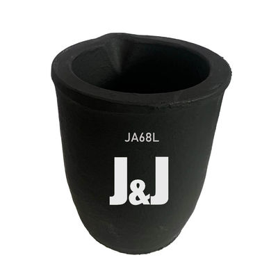 Cylindrical Crucible With Pouring Nozzle Silicon Carbide Graphite Metal Melting Crucible