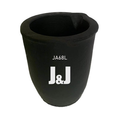 Cylindrical Crucible With Pouring Nozzle Silicon Carbide Graphite Metal Melting Crucible