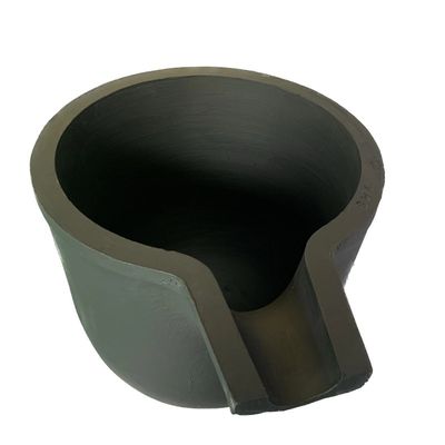 Safety Silicon Carbide Pure Graphite Crucible Oxidation Resistance With Pouring Nozzle