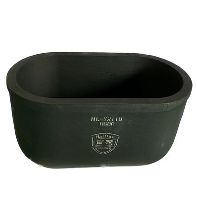 Industrial Metal Melting Silicon Carbide Graphite Crucible Oval Type High Temperature Resistance