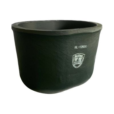 Oxidation And Chemical Resistance Metal Melting Silicon Carbide Graphite Oval Type Crucible