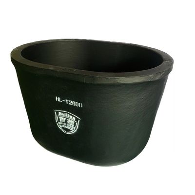 Oxidation And Chemical Resistance Metal Melting Silicon Carbide Graphite Oval Type Crucible