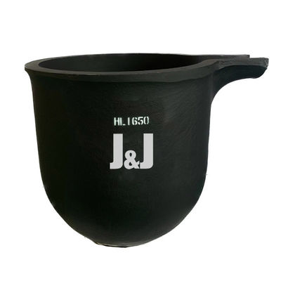 Thermal Shock Resistance Crucible With Pouring Nozzle Metal Melting Silicon Carbide Graphite Chemical Inertness