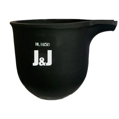 Thermal Shock Resistance Crucible With Pouring Nozzle Metal Melting Silicon Carbide Graphite Chemical Inertness
