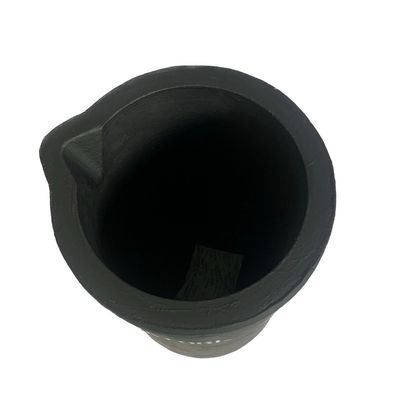 Crucible With Pouring Nozzle Energy Efficiency Metal Melting Silicon Carbide Graphite