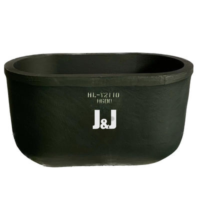 Long Service Life Chemical Stability Oval Type Crucible Metal Melting Silicon Carbide Graphite