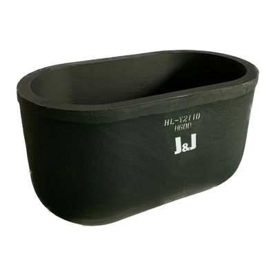 Long Service Life Chemical Stability Oval Type Crucible Metal Melting Silicon Carbide Graphite