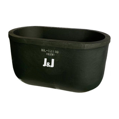 Long Service Life Chemical Stability Oval Type Crucible Metal Melting Silicon Carbide Graphite