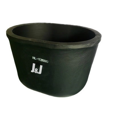 Silicon Carbide Graphite Oval Type Crucible Metal Melting Oxidation Chemical Resistance