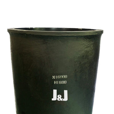Straight Cylindrical Induction Furnace Crucible Melt Metal Vessel Thermal Shock Resistance