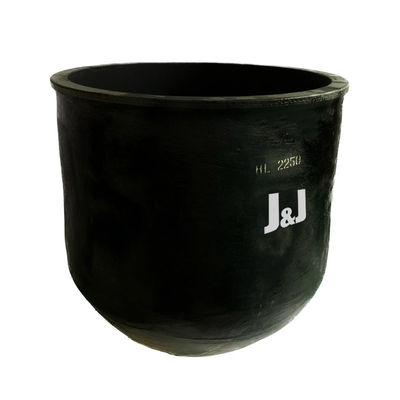 Circular Type Silicon Carbide Graphite Crucible For Metal Melting Corrosion Resistance