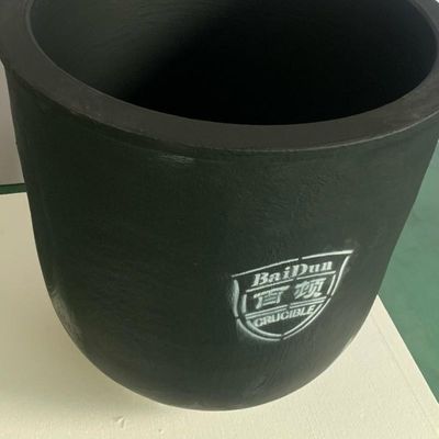 Thermal Shock Resistance Silicon Carbide Crucible 150kg Capacity Cylindrical Crucible