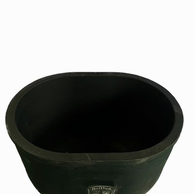 Cylindrical Graphite Clay Crucible Chemical Resistance For Melting Casting