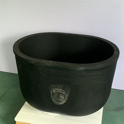 Thermal Shock Resistance Graphite Clay Crucible Cylindrical For Melting And Casting