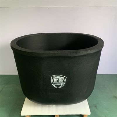 15.5kg Capacity Cylindrical Graphite Clay Crucible For Melting / Casting