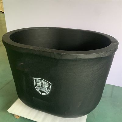 Melting Graphite Clay Crucible Cylindrical Chemical Resistant For Metallurgical Processes