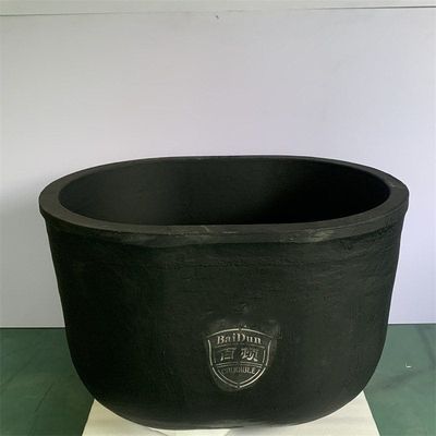 Melting Graphite Clay Crucible Cylindrical Chemical Resistant For Metallurgical Processes