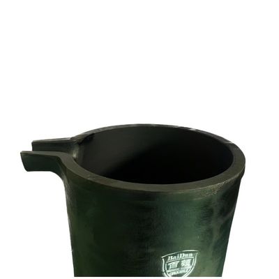 Black Metal Melting Crucible Vessel Graphite Crucible For Melting Silver