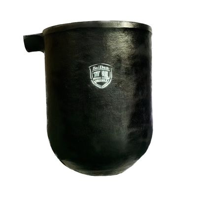 150kg Capacity Zinc Melting Crucible Round Shape Excellent Corrosion Resistance