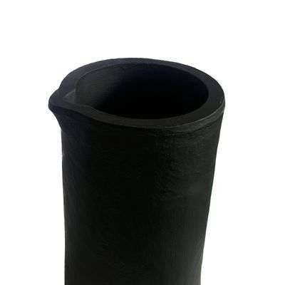 Durable Black Crucible For Melting Gold Cylindrical Shape Compatible With Most Furnaces