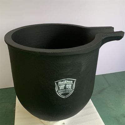 150kg Capacity Round Zinc Melting Crucible Good Thermal Shock Resistance