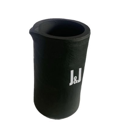 Black Cylindrical Melting Gold Crucible Chemical / Heat Resistance 150kg Capacity