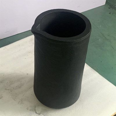 Black Cylindrical Melting Gold Crucible Chemical / Heat Resistance 150kg Capacity