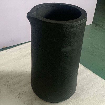 Durable Black Crucible For Melting Gold Cylindrical Shape Compatible With Most Furnaces