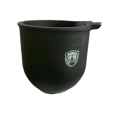 Jewelry Making Gold Melting Crucible Heat Resistant Black Graphite 150kg Capacity