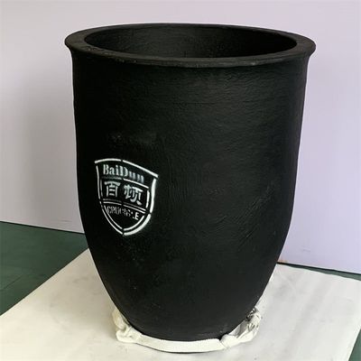 150kg Capacity Zinc Melting Crucible Chemical Resistance Round Industrial Carbide