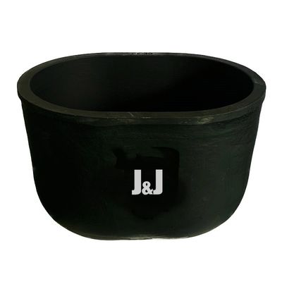 Industrial Metal Melting Oval Type Crucible Silicon Carbide Graphite 40 - 50 W/mK