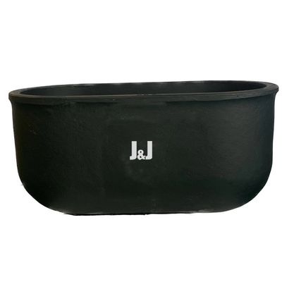 Industrial Metal Melting Oval Type Crucible Silicon Carbide Graphite 40 - 50 W/mK