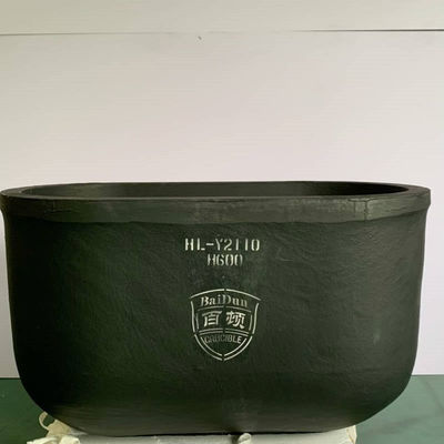 Good Thermal Conductivity Chemical Stability Oval Type Crucible Metal Melting Silicon Carbide Graphite Crucible