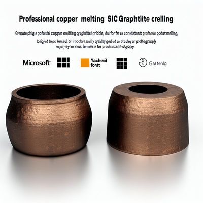 High-Purity Copper Melting and Refining Process Silicon Carbide Graphite Crucible for Copper Melting Optimal Performance