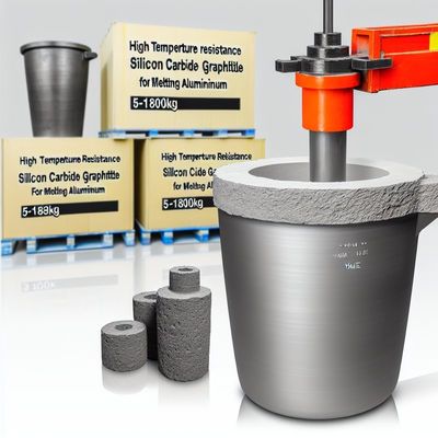High Temperature Resistance Silicon Carbide Graphite Crucible for Melting Aluminum 5-1800kg Long Lasting Performance