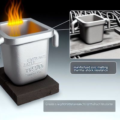 Smooth Surface Zinc Melting Crucible with Customizable Size and Excellent Thermal Shock Resistance Graphite Material
