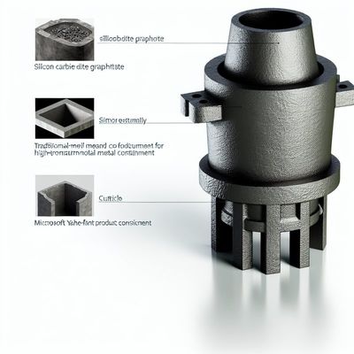 Industrial-Grade Gold Melting Crucible with Silicon Carbide Graphite Construction for High-Temperature Processes