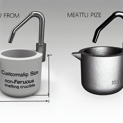 Customization Size Non-ferrous Melting Crucible with Pouring Nozzle for Seamless Copper Brass and Bronze Transfer Transfer