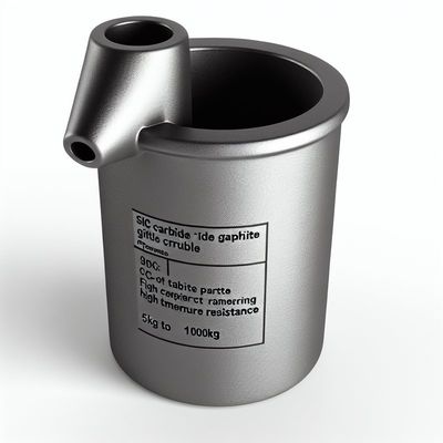 High Capacity SiC Carbide Graphite Crucible With Pouring Nozzle for High Temperature Resistance and Non-Ferrous Metal Melting