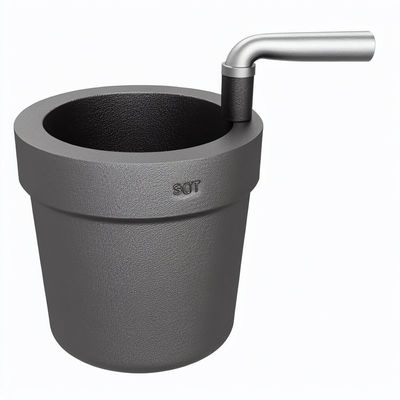High Temperature Resistance Non-ferrous SiC Carbide Graphite Crucible With Pouring Nozzle For Metal Casting And Melting