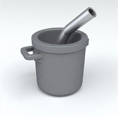 High Temperature Resistance Non-ferrous SiC Carbide Graphite Crucible With Pouring Nozzle For Metal Casting And Melting
